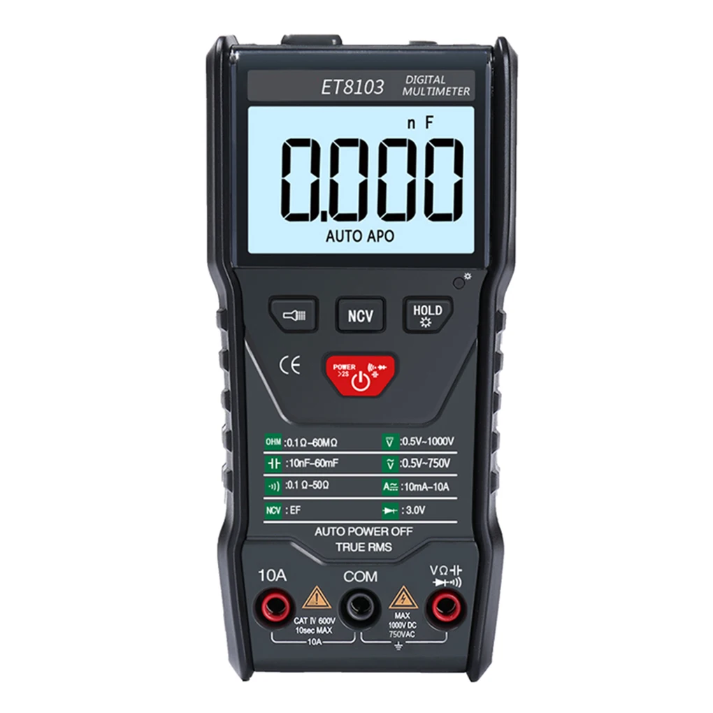 

Digital NCV Non-contact Detector Voltage Current Tester Multimeter LCD Backlight Display Auto Power Off