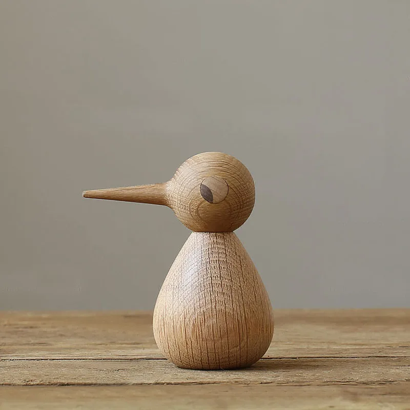 home table decoration oak wooden bird in figurines home table decoration oak wooden bird in figurines