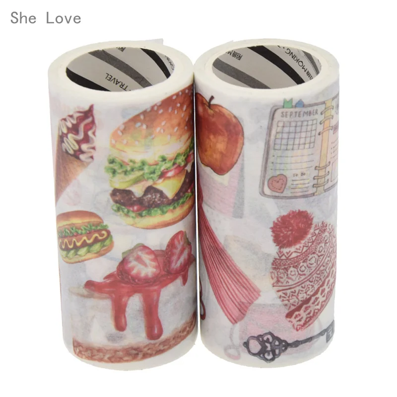 Chzimade Colorful Food Fruit Cupcake Printing Washi Masking Tapes Handcraft Decor | Дом и сад