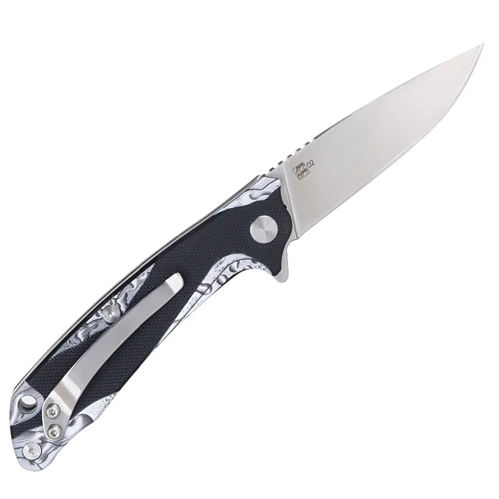Фирменный карманный нож для повседневного использования, складное лезвие 14C28N, стальной нож с плоским краем G10, нож для кемпинга, выживания, инструменты
