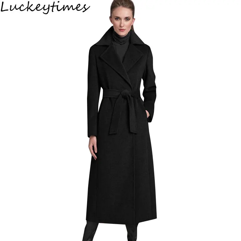 Black Cashmere Coat Sale Fashion Women's Coat 2017