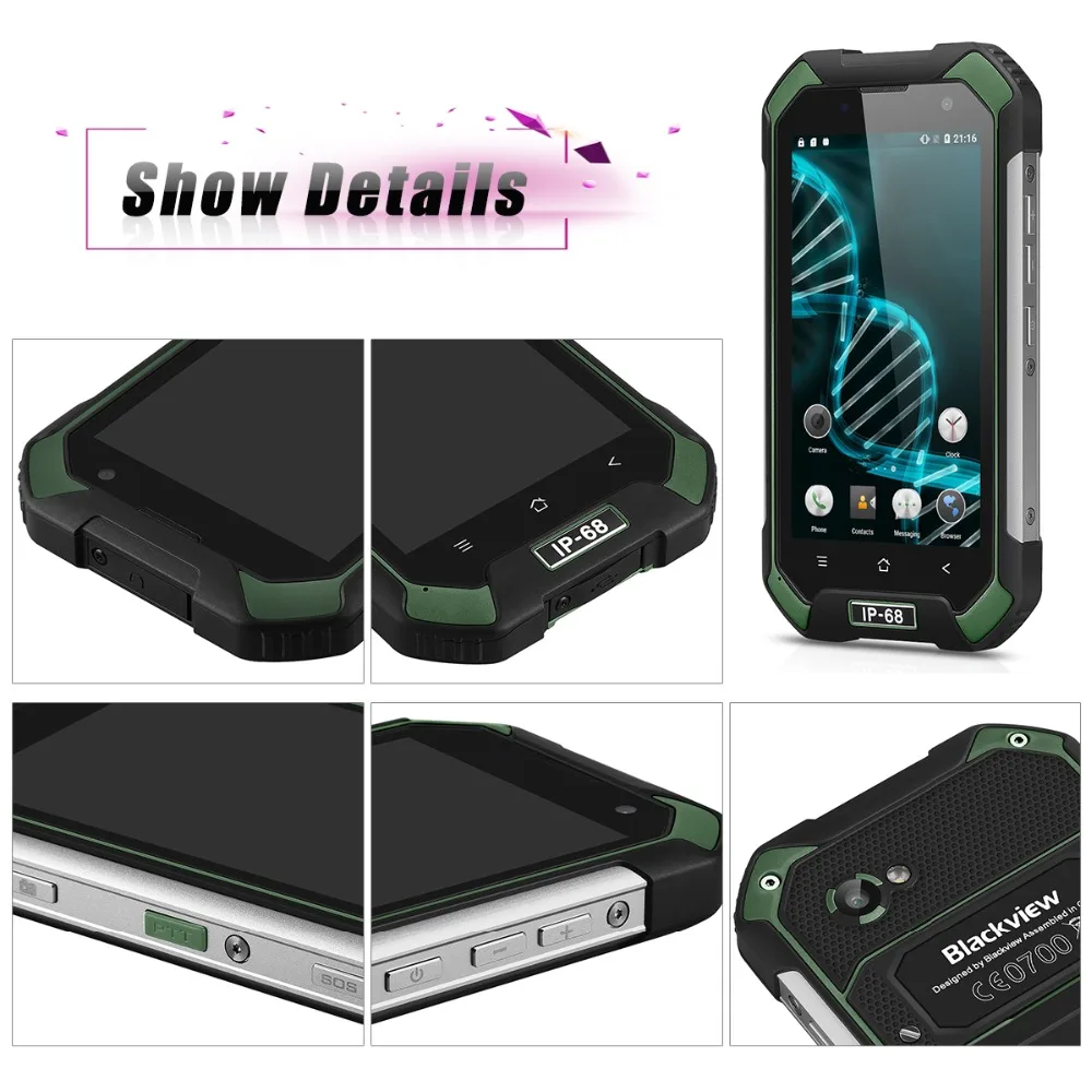 Blackview BV6000S 4 7 дюймовый смартфон IP68 Водонепроницаемый Android 6 0 2 Гб ОЗУ 16 ПЗУ
