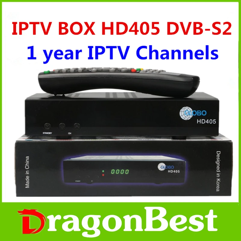 1pcs freeship IPTV Satellite Receiver Globo HD405 DVB S2 With 1 year