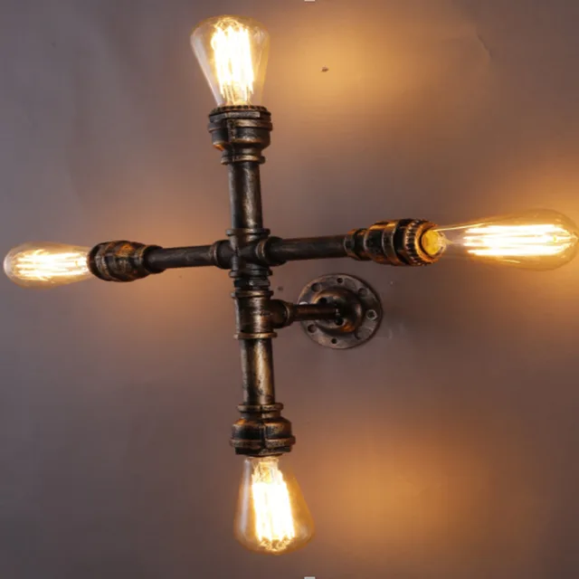 Aliexpress.com: Koop 4 Heads Industriële Steampunk Wandmontage E26 ... Aliexpress.com: Koop 4 Heads Industriële Steampunk Wandmontage E26 ...