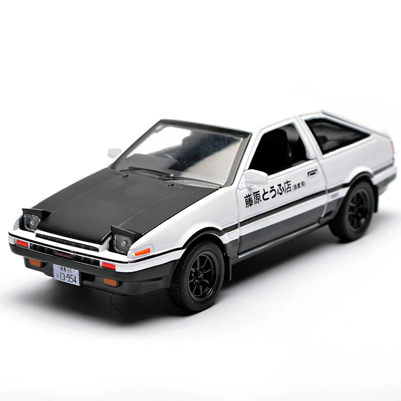 

1/32 Scale Simulation Initial d AE86 Model Car Diecast Vehicle Toys Light & Sound Function Metal Auto Kids Toy Cars For Boy