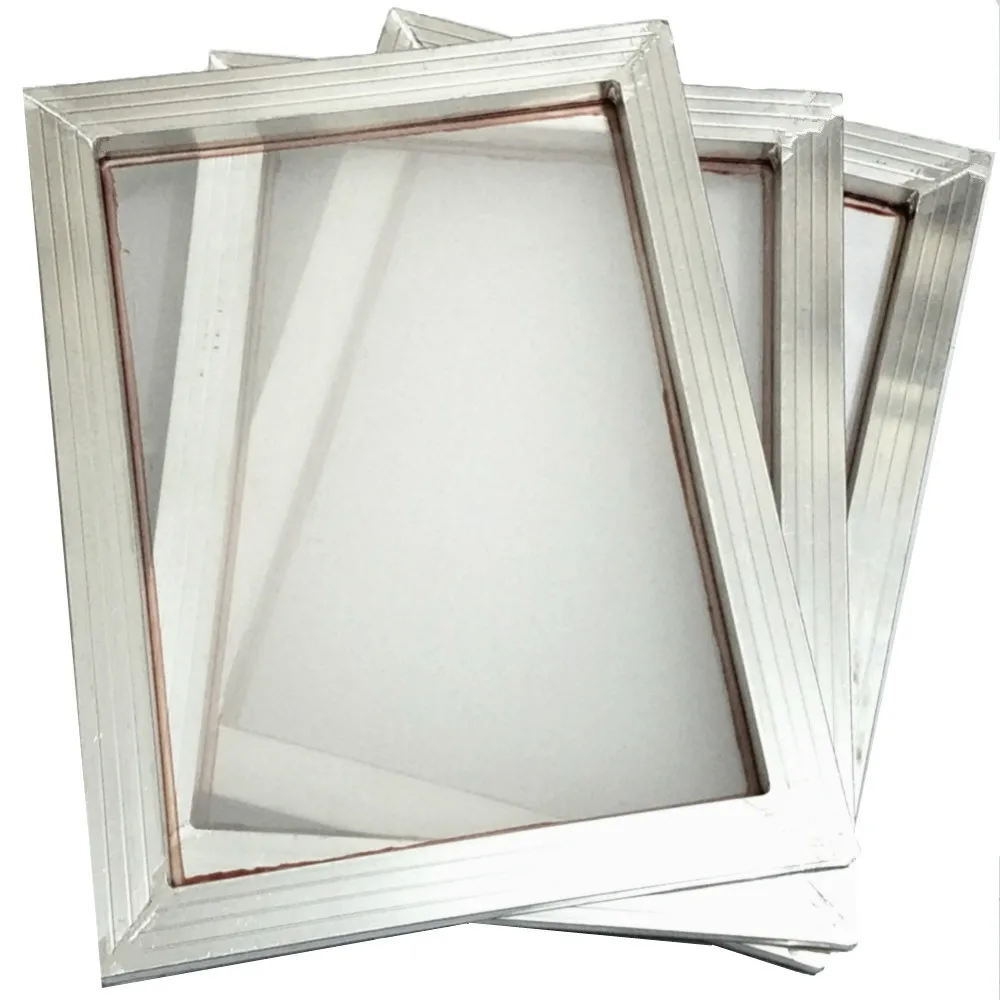 Goaup Aluminum Screen Printing Frames with 43T/110 White Mesh for Screen Printing 