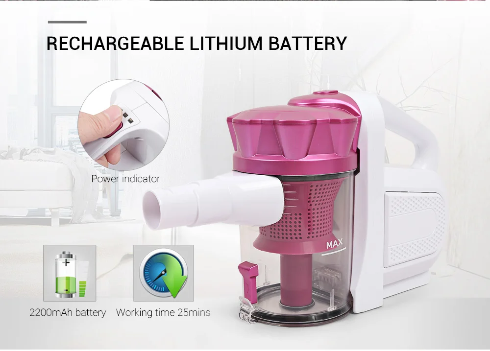 ZEK ZC1018 Cordless Rechargeable Handheld High-power Vacuum Cleaner