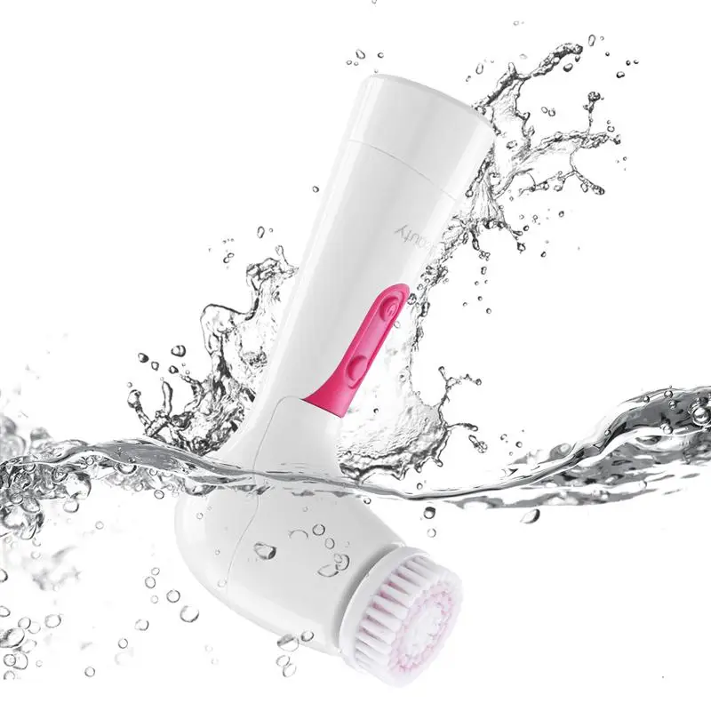 4 in 1 Waterproof Electric Facial and Body Cleansing Brush with 4 Brush