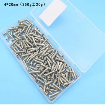 

free shipping Self-tapping wood screws set hardware fastening screws round head M4x20 screw boxed m4*20mm