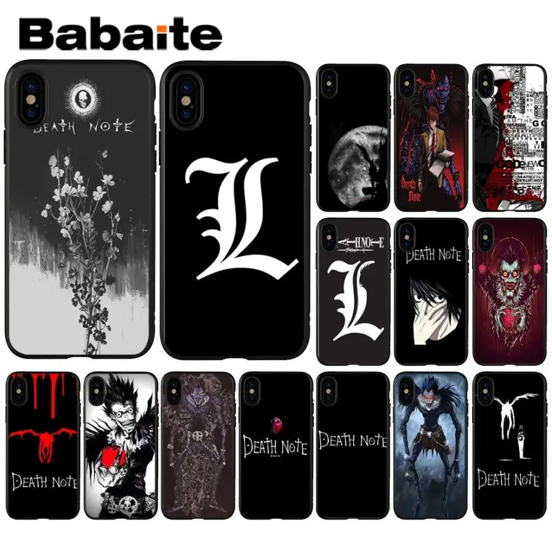 

Babaite Anime Death Note design Luxury Unique Design Phone Cover for iPhone X XS MAX 6 6S 7 7plus 8 8Plus 5 5S XR