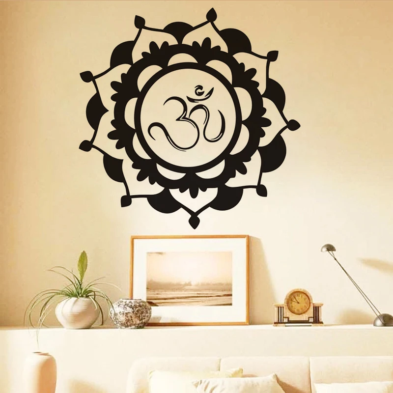 

DCTOP New Style Design Indian Mandala Wallpaper Flower PVC Vinyl Adhesive Living Room Bedroom Window Door Religious