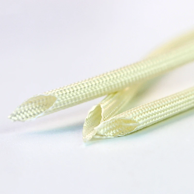 1M 600Deg High Temperature Braided Soft Chemical Fiber Tubing Insulation Cable Sleeving Fiberglass Tube 1-25mm Diameter