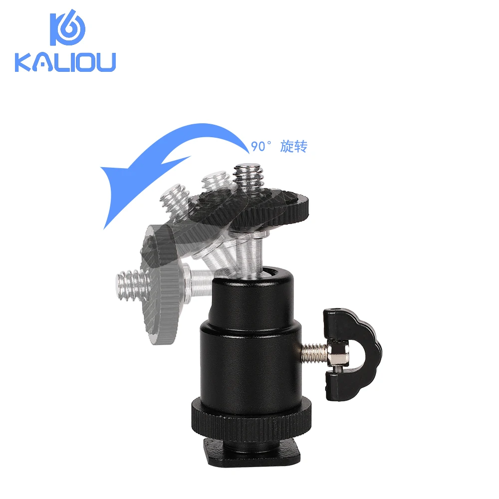 

Kaliou 360 Rotating Mini Ball Head Ballhead Tripod Head with 1/4 Hot Shoe Base for Camera DSLR DV for Gopro 6 5 4 3 3+ 2 1