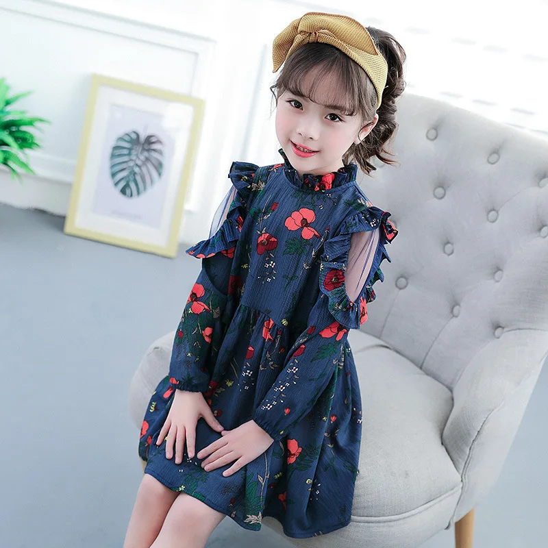 

New 2017 Baby Girls Dress Kids Princess Dress Girls' Fashion Lace Patchwork Dress Children Ball Gown Ruffles Dress,2-7Y,#2082