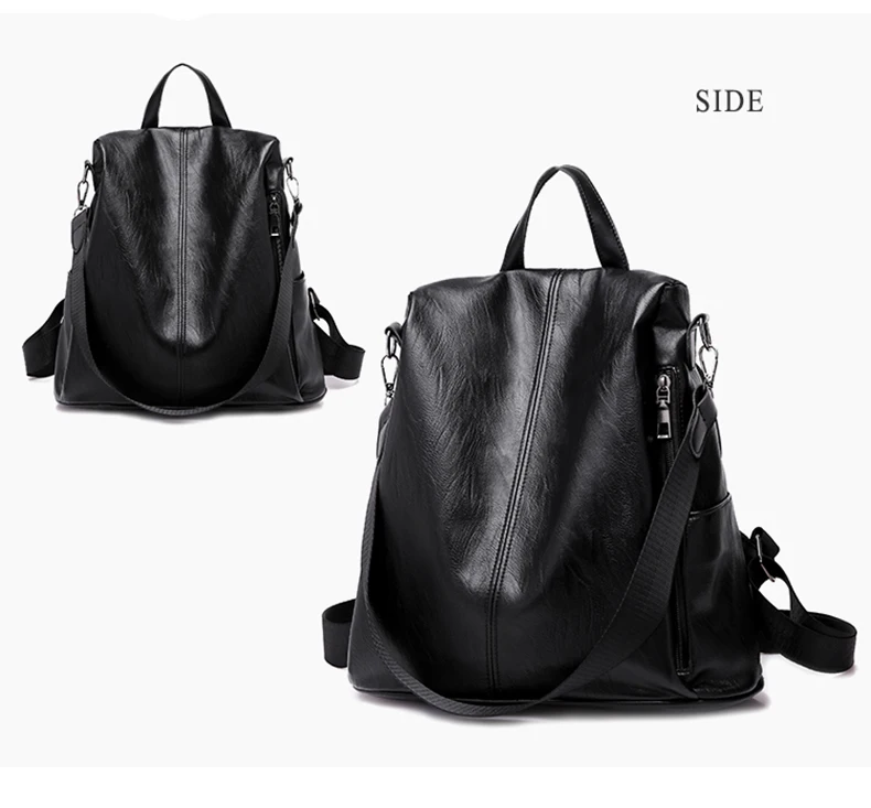 Мода небольшой рюкзак Для женщин 2019 черный сумка рюкзаки для девочек-подростков высокое качество из искусственной кожи мини рюкзак женский