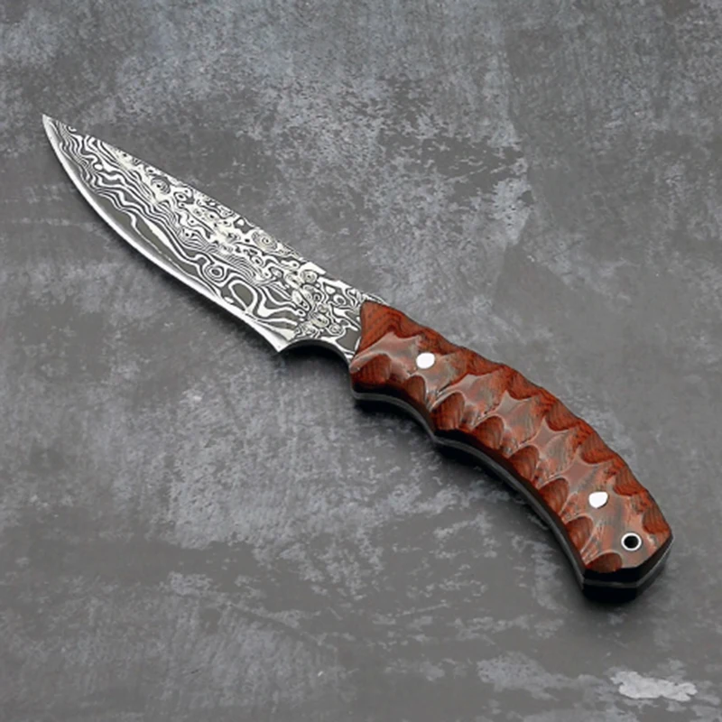 Нож с фиксированным лезвием ToughKeng Red Micarta Forge из стали 440 58HRC ножи для кемпинга на