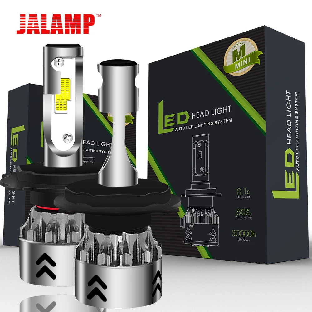 Beste Koop 8000lm set H4 H7 Led Koplampen 6000 K 80 W 9005 9006 HB4 H8