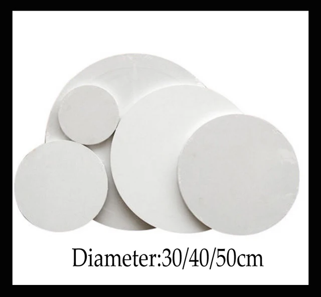 20/30/40/50cm circular canval paper for painting Blank canvas wooden drawing board Oil propylene painting canvas 3