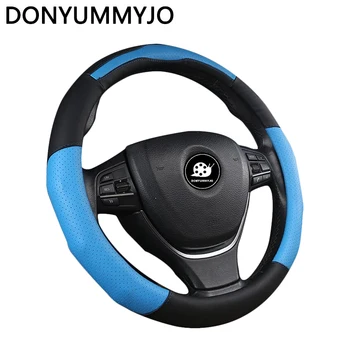 

DONYUMMYJO Micro Fiber Leather Sport Car Steering Wheels Covers Size M 38cm For BMW Kia Honda VW Auto Accessories Car Styling