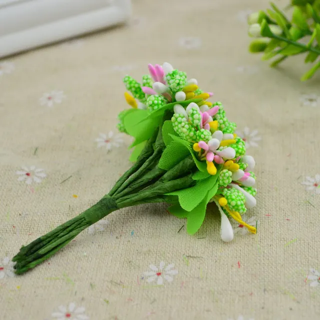 100pcs Artificial plastic flowers christmas decor for home wedding accessories fake vases diy