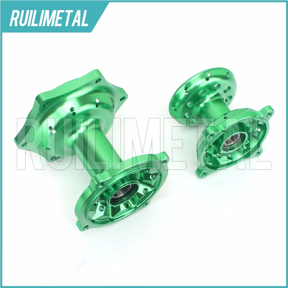 New CNC Green Front Rear Wheel Hub For kawasaki KX250F KX450F KXF250