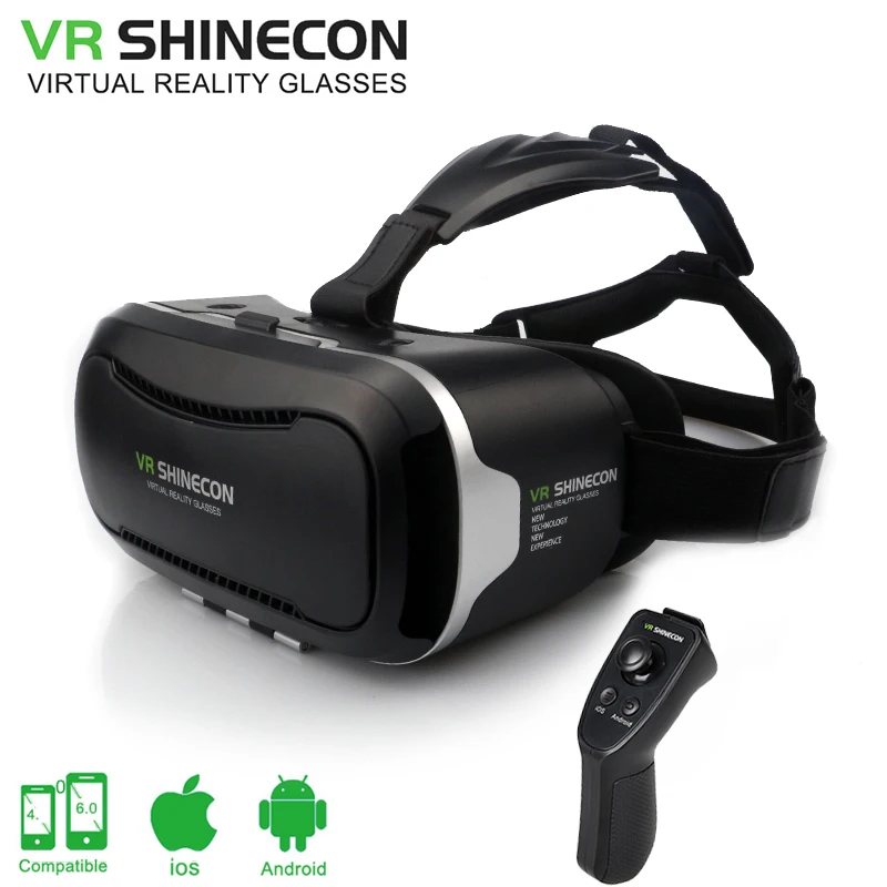 VR Shinecon 2 0 коробка виртуальной реальности goggles3D очки google cardboard для 4 5 6 дюймовых