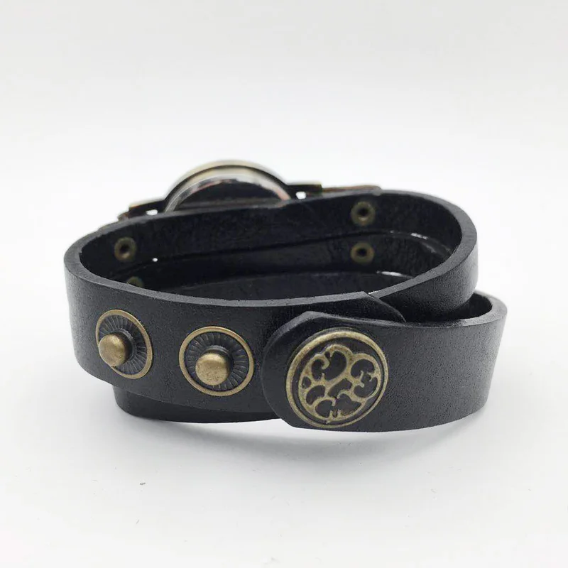 Vintage Retro Rivet Braided Watch Leather Strap Women Dress Watches Fashion Quartz Watch Relogio Feminino wholesale (5)