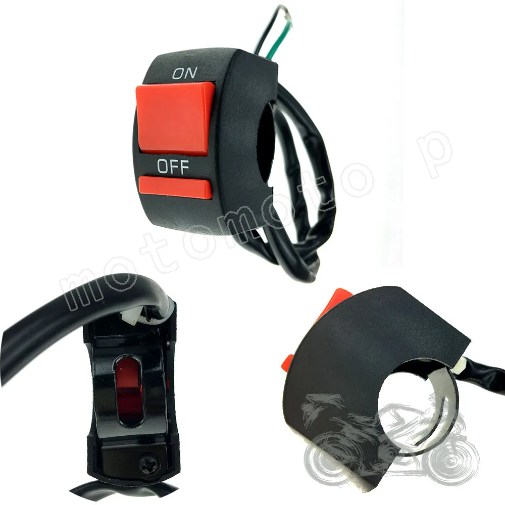 Universal1 Piece Motorcycle Switches Bullet Connector Handlebar Switches ON/OFF Button Connector