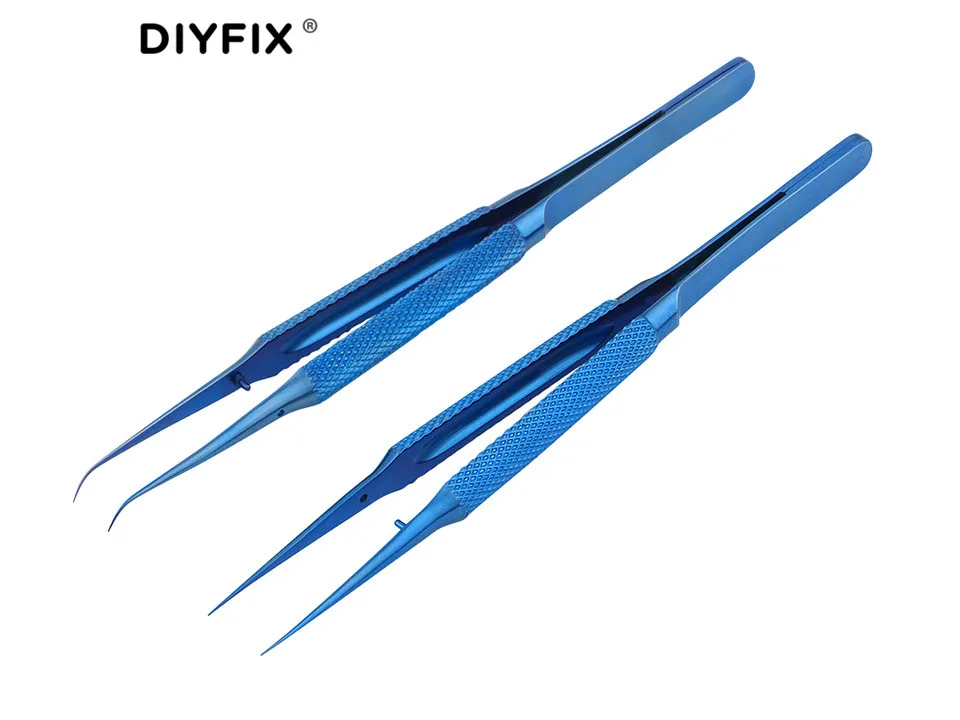 DIYFIX прецизионный пинцет из титанового сплава Fly Line щипцы для отпечатков пальцев зажимы для электронных компонентов инструменты для сбора медной проволоки