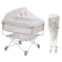 Onestar портативный новорожденный кроватка multi-function складной путешествия детская кроватка кровать с москитной сеткой шить кроватки