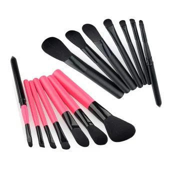 

Pink & Black Makeup Brushes 7Pcs Professional Foundation Make Up Brush Tools Set Kit For Eye Shadow Palette Cosmetic Brushes