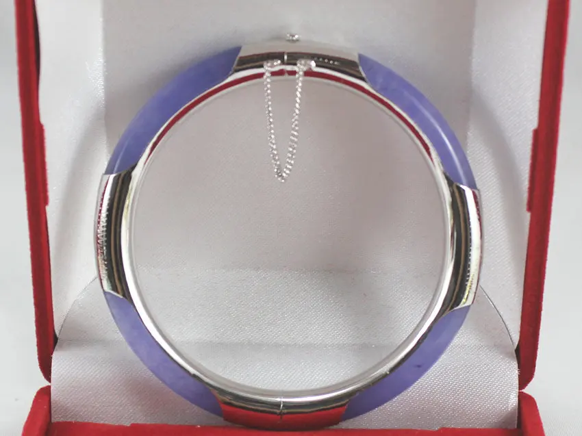 

wholesale elegant shipping 57MM 4 pieces purple Jade bracelet jewelry 5.30
