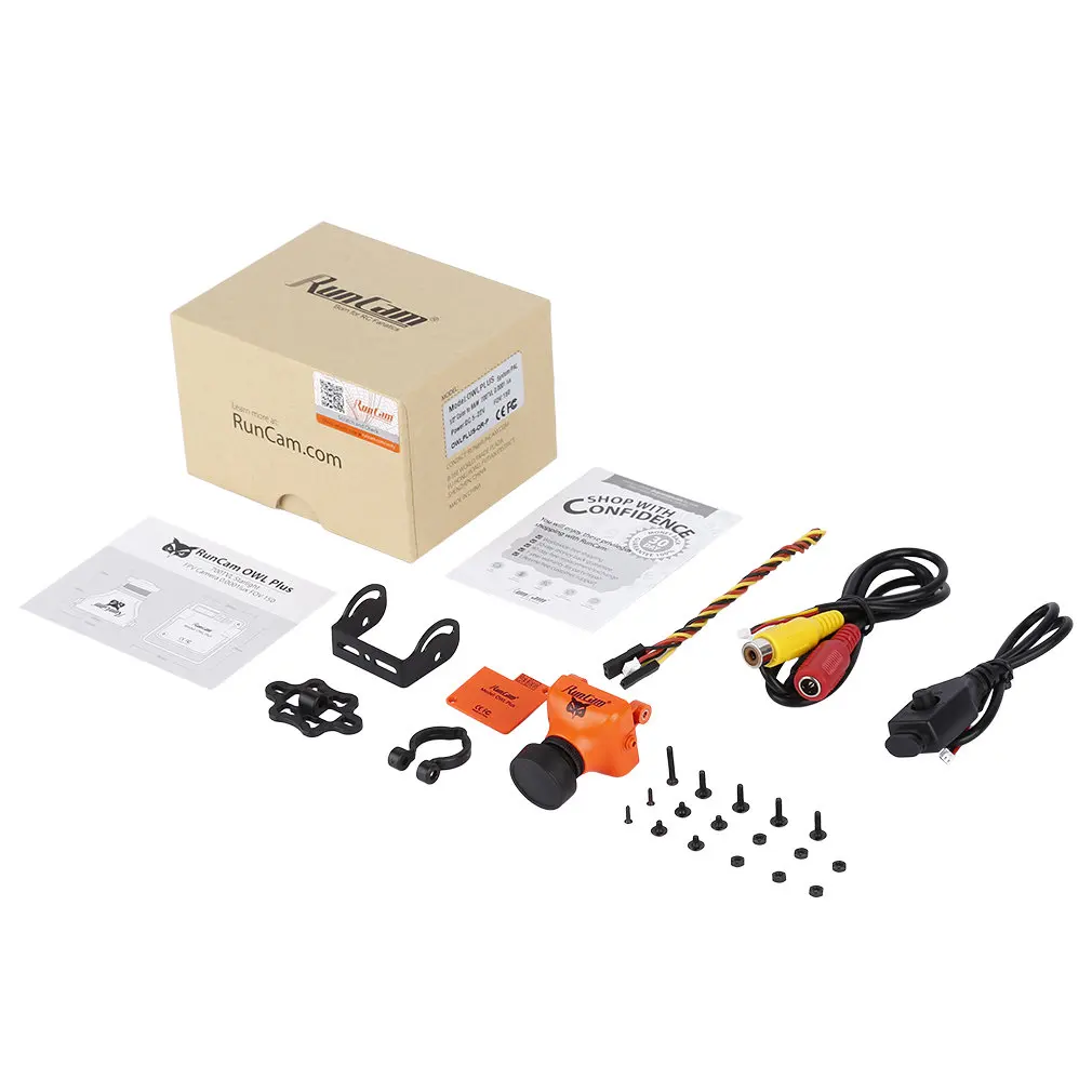 

RunCam OWL PLUS 700TVL 0.0001 LUX FPV Camera FOV 150 Wide Angle Orange PAL