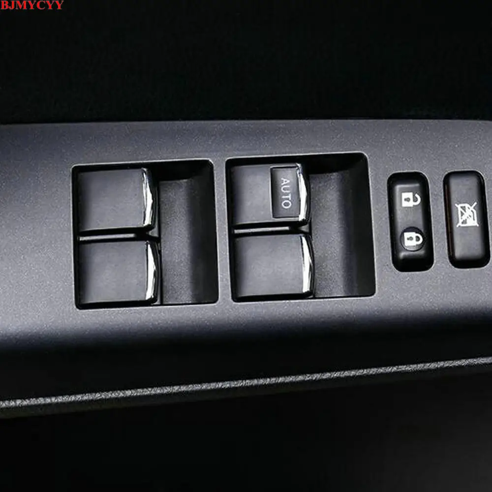 BJMYCYY 7 шт./компл. ABS кнопки для подъема окон декоративные пайетки TOYOTA RAV4 2013 2014 2015 2016