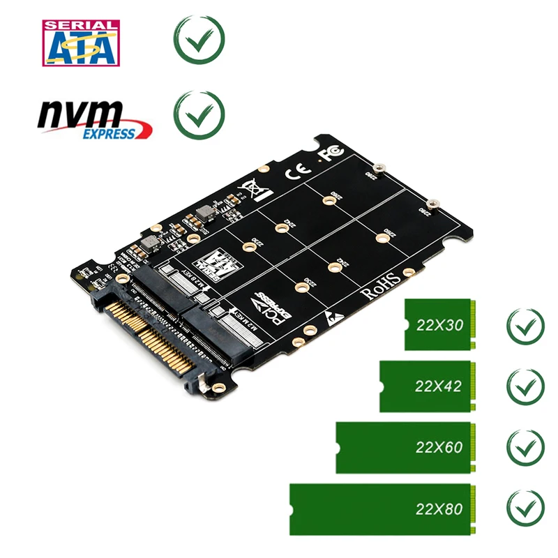 Адаптер M.2 SSD в U.2 адаптер 2 1 NVMe и SATA Bus NGFF PCI e для планшетов PCIe M2 конвертер