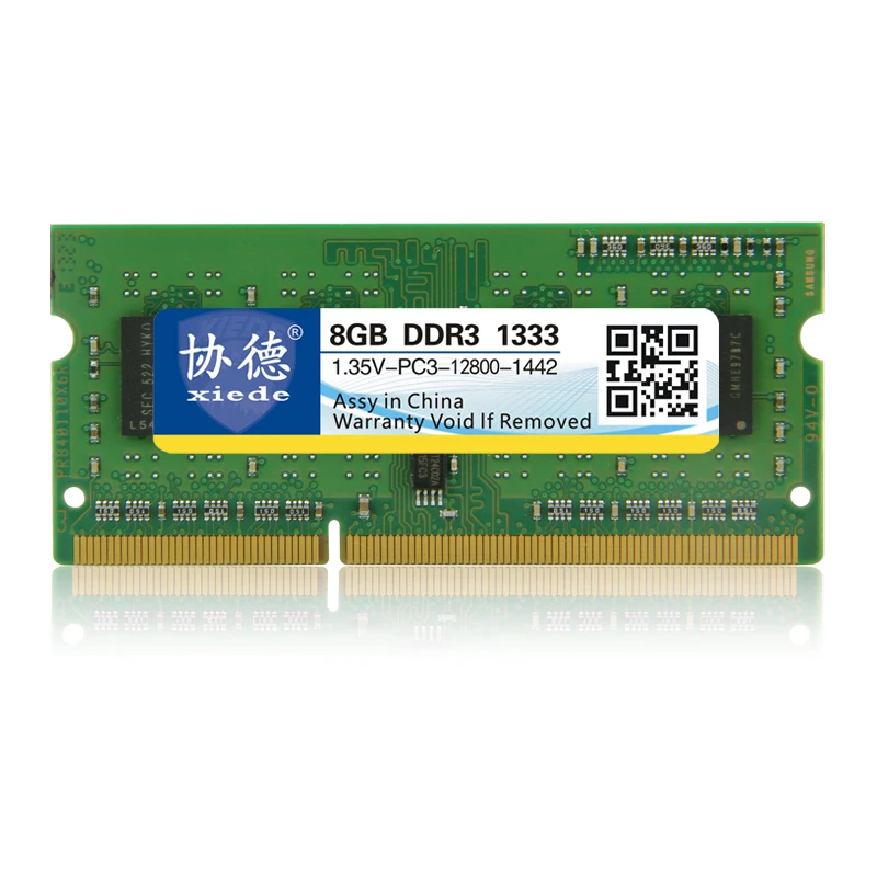 Xiede 1,35 v память для ноутбука DDR3L 1333 МГц 8 ГБ 4 ГБ 2 ГБ для ноутбука Sodimm Memoria совместима с DDR3 L 1066 МГц 4 Гб