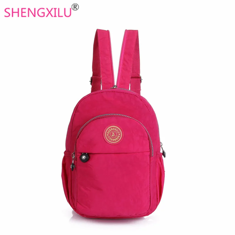 

Shengxilu Canvas Women Backpack Fashion Girls Rucksacks Small Female Shoulder Bag Brand Ladies Backpack Candy Color Women Bag