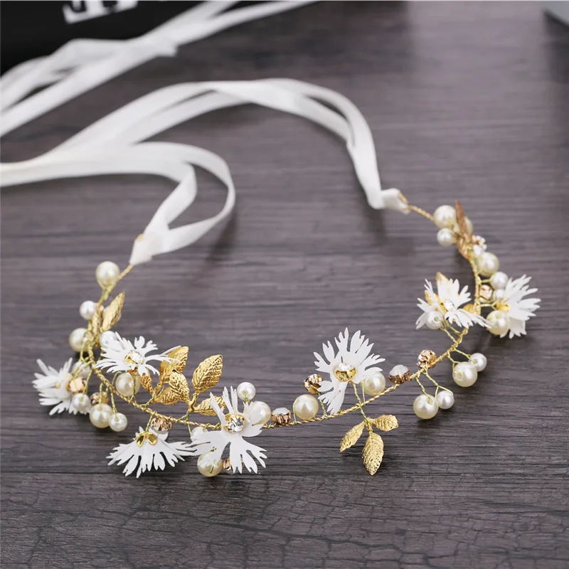 

Vintage Bridal Headwear Hair Ornaments Leaves Rhinestone Flower Wedding Access For Women Wedding Headpiece Hair Accessories
