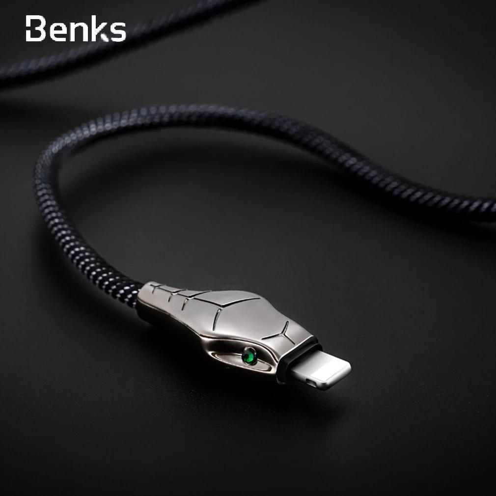 

Benks Micro USB Type C Cable for Samsung Huawei USB-C Mobile Phone Fast Charging Snake Shape USB Charger Cable For iPhone