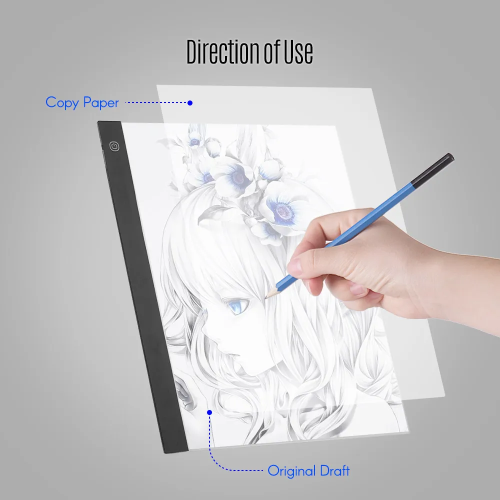 Светодиодный светильник A3, панель, графический светильник, цифровой планшет, с 3 уровнями яркости, для отслеживания рисунка, копировальный светильник, Pad a3