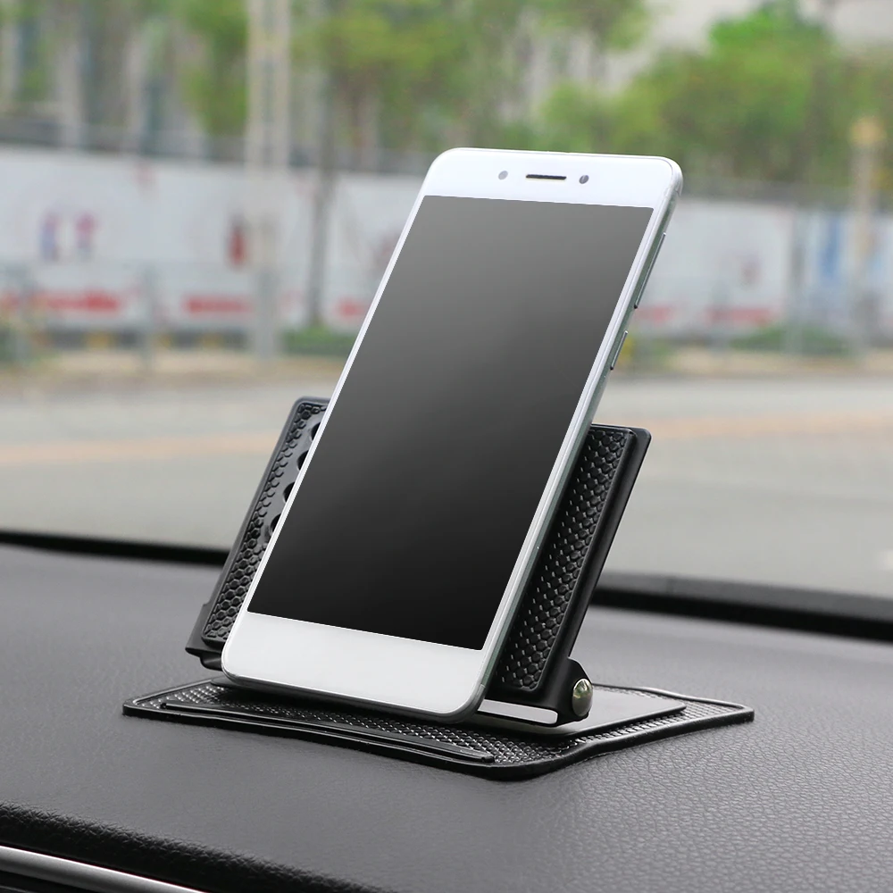 Car Ornament Silicone 360 Rotating Phone Holder Non Slip Mat Automobile