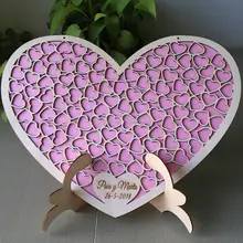 Свадебная книга для гостей Альтернативная деревянная коробка с сердцем на заказ Свадебная книга для гостей