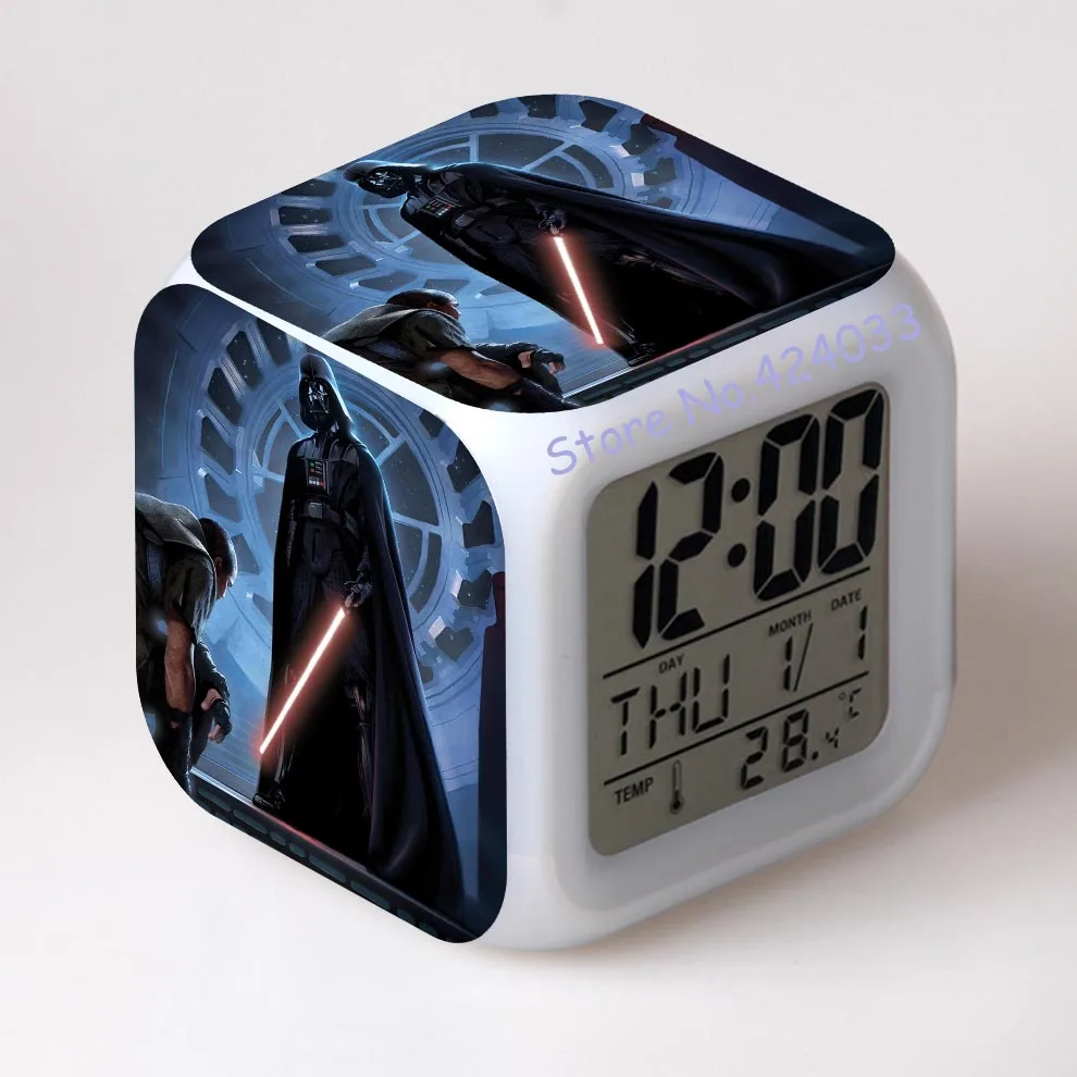 The Force Awakers Звездные войны будильник цифровые Klokken электронные настольные часы Relogio De Mesa Wake Up Light Пластиковые - Цвет: 27 clock