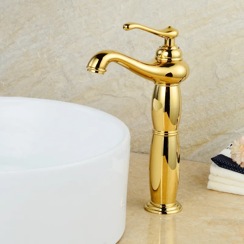 Free shipping Contemporary Gold faucets Bathroom