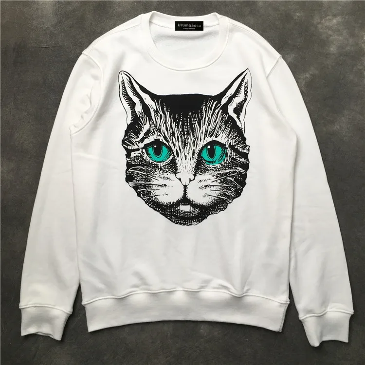 2018 Spring autumn women/men cat animal print sweatshirts casual pullovers hoody Tops D187 2018 Spring autumn women/men cat animal print sweatshirts casual pullovers hoody Tops D187