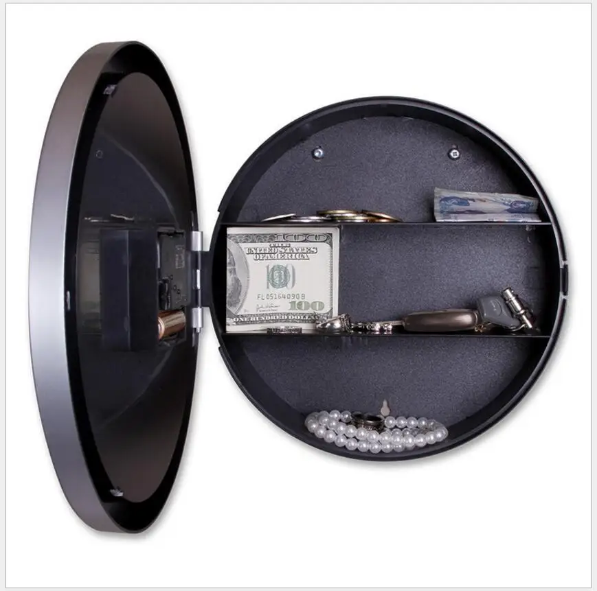Wall Clock Hidden Secret Safe Box for Cash Money Jewelry Storage Security Safes