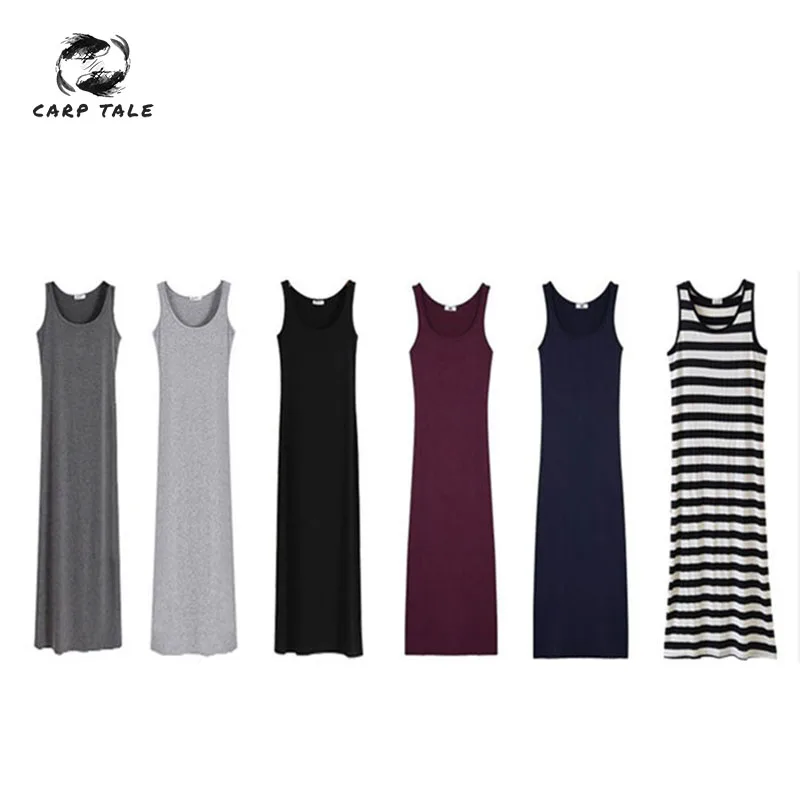 

Women Striped Dress 2019 Summer CARP TALE Sexy O Neck Short Sleeve Backless Dresses Casual Loose onesize