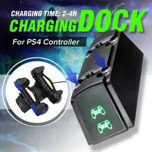 Shirlin DC5V для PS4 двойной Зарядное устройство беспроводной usb-геймпад док-станция для зарядки со светодиодным источником света Дисплей игры зарядки постоянного Зарядное устройство