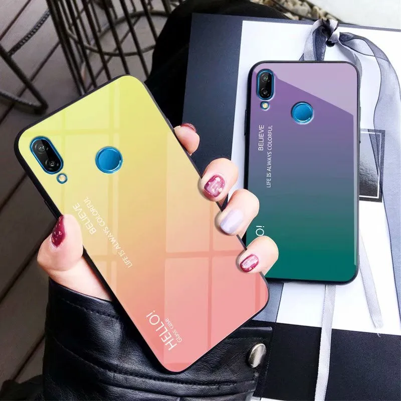 Роскошный силиконовый чехол для Huawei Nova 3 I 3E градиентный прозрачный из