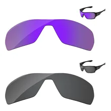 Черный и плазменный фиолетовый 2 шт поляризованные Сменные линзы для защиты от UVA и UVB солнцезащитных очков
